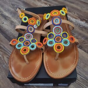 Colorful Beaded Sandals
